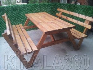 tahta piknik masası (3)